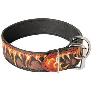 Handpainted Cane Corso fashion dog collar