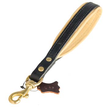 Leather Dog Leash for Cane Corso with Padding