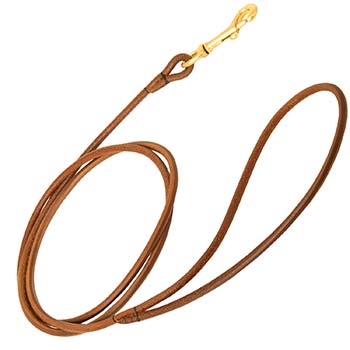 Ultra Narrow Leather Leash for Dog Shows