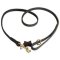 Stitched Leather Dog Leash with Floating Ring on Handle for Cane Corso Training