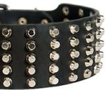 3 inch Studded Leather Dog Collar for Cane Corso