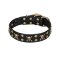 'Jolly Rojer' FDT Artisan Cane Corso Leather Dog Collar with Pirate Skulls and Studs - 1 1/2 inch (40 mm) wide