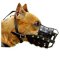 Practical Mesh Basket Leather Dog Muzzle for Pitbull Training/Walking