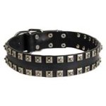 "Caterpillar" Design Leather Cane Corso Collar