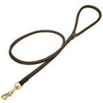 Natural Rolled Leather Dog Leash 3/4 inch for Cane Corso