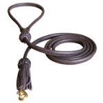1/2 inch Leather Round Dog Leash for Cane Corso