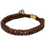 Superb Leather Choke Dog Collar with Quick Release Buckle