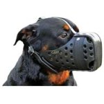 Agitation Training Leather Dog Muzzle for Powerful Rottweiler
