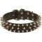 3 Rows Leather Spiked Dog Collar for Cane Corso Breed