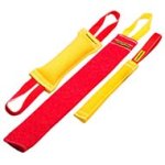 Set of French Linen Bite Tugs plus Gift Rubber Ball for Cane Corso Training