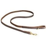 Stitched Leather Dog Leash for Cane Corso