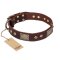 "Loving Owner" FDT Artisan Decorated Leather Cane Corso Collar with Plates and Studs