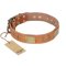"The Middle Ages" FDT Artisan Handcrafted Tan Leather Cane Corso Collar