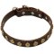 Leather Large Collar with Doted Circles for Massive Dog Breeds
