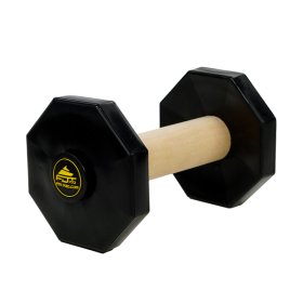 1.4 lbs (650 g) Wooden Cane Corso Training Dumbbell with Removable Weight Plates