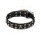 FDT Artisan 'Rock 'n' Roll Style' Leather Cane Corso Collar with Skulls, Bones and Studs 1 1/2 inch (40 mm) wide