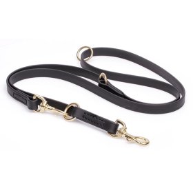 Multipurpose Black Biothane Cane Corso Leash for over 7 Different Activities