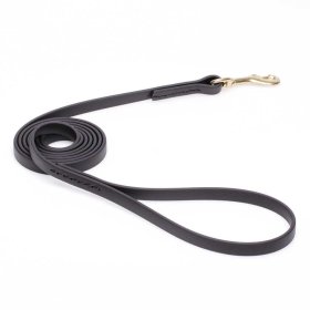 Black Biothane Cane Corso Leash for Walking, Tracking