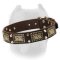 Charming Vintage Leather Cane Corso Collar with Plates and Pyramids