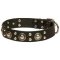 Fashion Leather Dog Collar for Cane Corso with Mixed Adornment