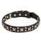 'Vintage Legacy' Leather Cane Corso Collar with Old-Fashioned Stars and Studs
