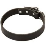Elegant Smooth Leather Dog Collar for Medium and Large Breeds