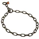 Black Stainless Steel Fur Saver Choke Collar for Cane Corso Training