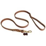 Sturdy Soft Leather Cane Corso Leash with Additional Ring for Walking and Training