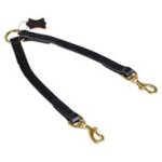Easy Walking Stitched Leather Dog Coupler for Walking 2 Canines