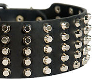 3 inch Studded Leather Dog Collar for Cane Corso