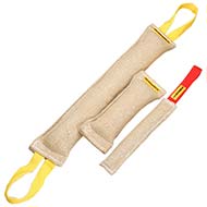 Compact Bite Training Set - 3 Jute Bite Tugs of Different Size for Training Cane Corso