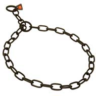 Black Stainless Steel Fur Saver Choke Collar for Cane Corso Training