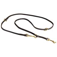 Multimode Cane Corso Leather Dog Leash for Walking and Training