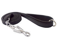 Great Canine Flat Leather Leash 3/4", 6FT, quick release snap hook