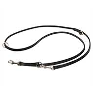 Leather Cane Corso Leash with Stainless Steel Snap Hooks