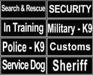 ID Patches for Nylon Collar and Harness