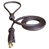 1/2 inch Leather Round Dog Leash for Cane Corso
