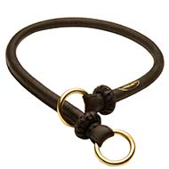 Round Leather Silent Training Choke Collar - Special for Training Large Dog Round Leather Silent Training Choke Collar - Special for Training Large Dog