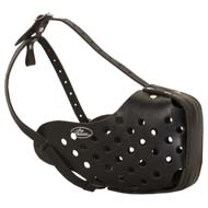 Fine Leather Attack/Agitation Muzzle for Cane Corso