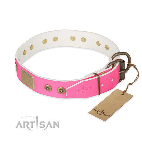 Rust-proof decorations on daily use dog collar