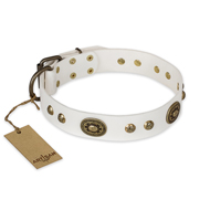 "Adorable Dream" FDT Artisan White Leather Cane Corso Collar "Adorable Dream" FDT Artisan White Leather Cane Corso Collar