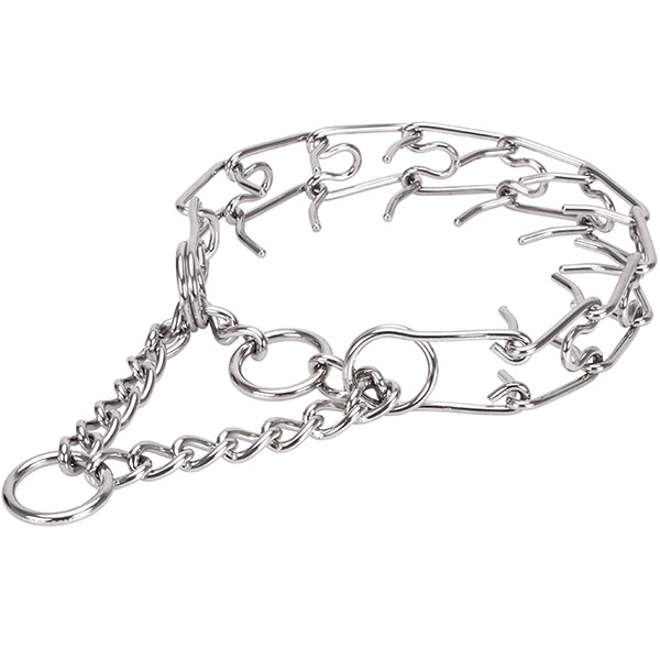 Reliable stainless steel dog pinch collar with rust resistant removable links