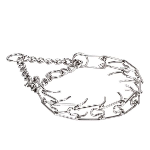 Corrosion proof stainless steel pinch collar for poorly behaved pets