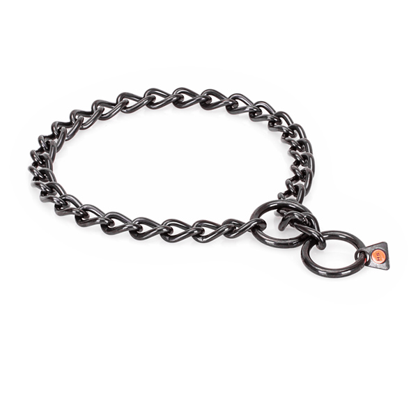 Training pet choke collar produced from long lasting stainless steel