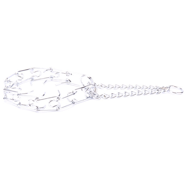 High quality chrome plated prong collar for training
