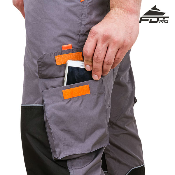 Durable Velcro Side Pocket on Pro Design Dog Trainer Pants