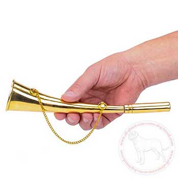 Cane Corso training horn with chain handle