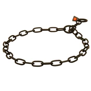 Black Stainless Steel Choke Chain for Behavior Correction