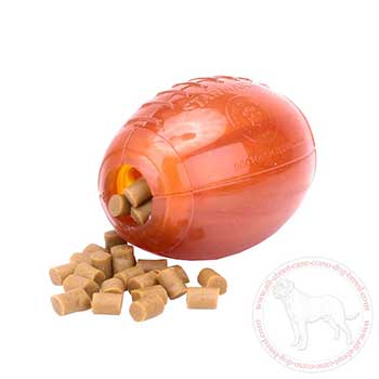 Cane Corso chew ball with holes for small kibbles