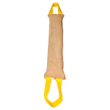 Leather Cane Corso bite tug with handles